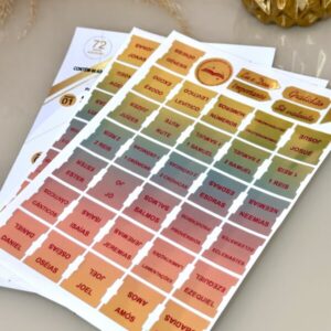 CARTELA DE ABAS ADESIVAS METALIZADA PARA BÍBLIA - COLLOR