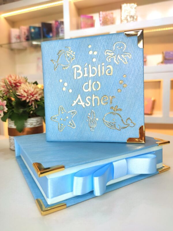 BÍBLIA INFANTIL NO TECIDO- FUNDO DO MAR - Imagem 2
