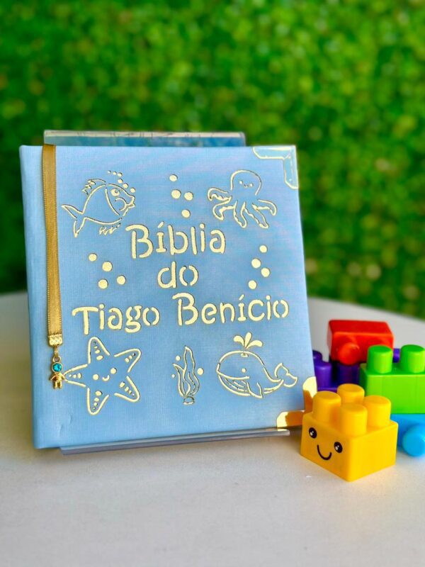 BÍBLIA INFANTIL NO TECIDO- FUNDO DO MAR