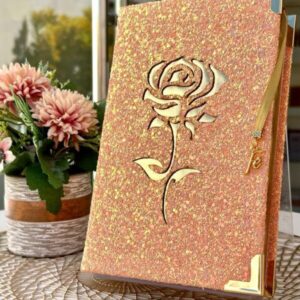 BÍBLIA ROSA DE SARON GLITER