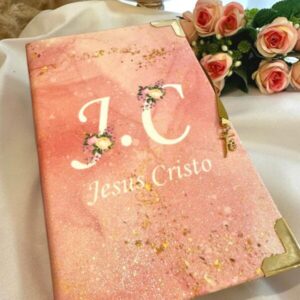 BÍBLIA JESUS CRISTO - GLITER ESTAMPADO
