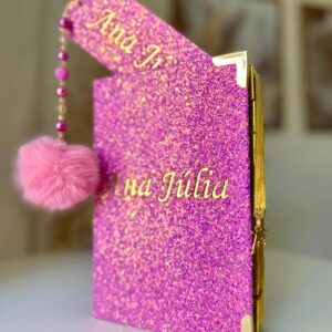 BÍBLIA PERSONALIZADA COM NOME GLITER