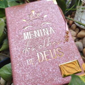 BÍBLIA MENINA DOS OLHOS DE DEUS NO GLITER