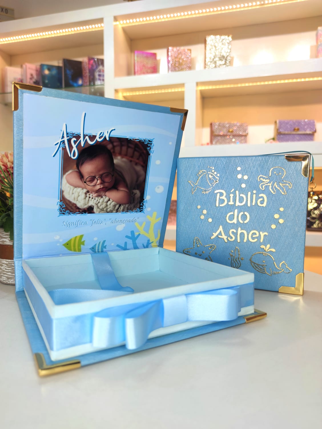 CAIXA PRESENTE PERSONALIZADA NO TECIDO - Imagem 6