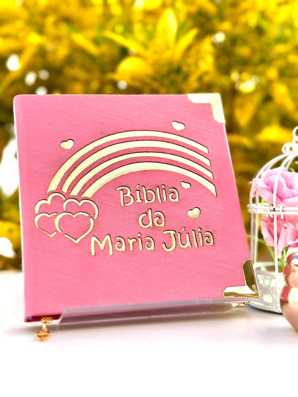 BÍBLIA INFANTIL NO TECIDO- ARCO ÍRIS